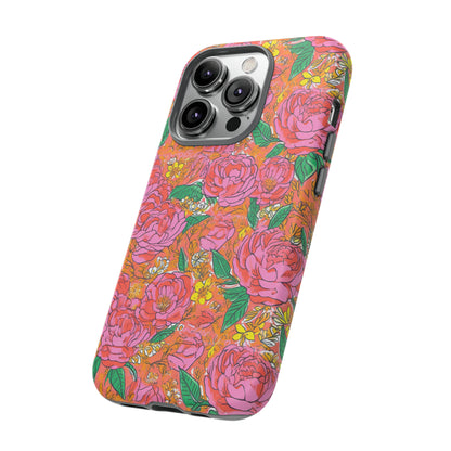 Orange Floral Phone Case