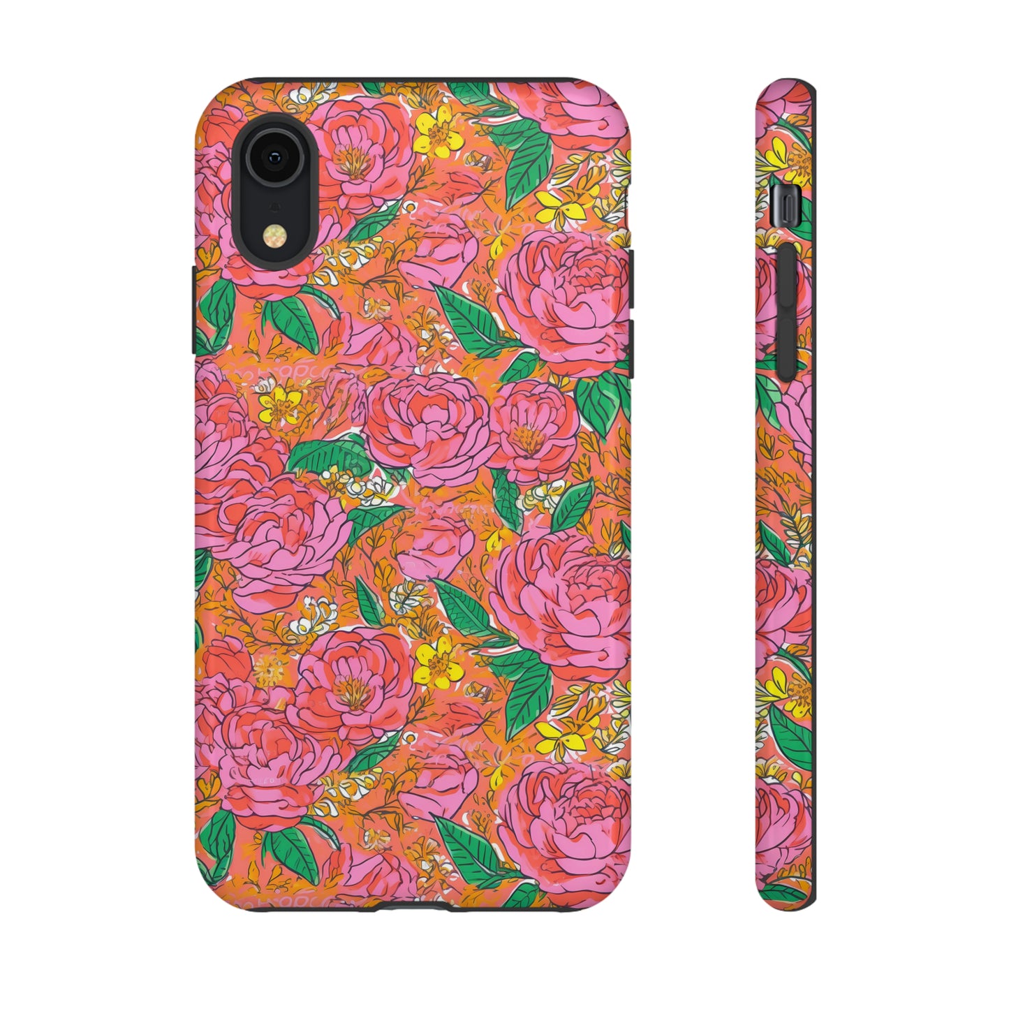 Orange Floral Phone Case