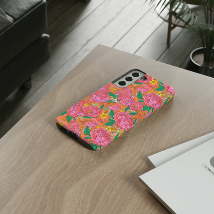 Orange Floral Phone Case