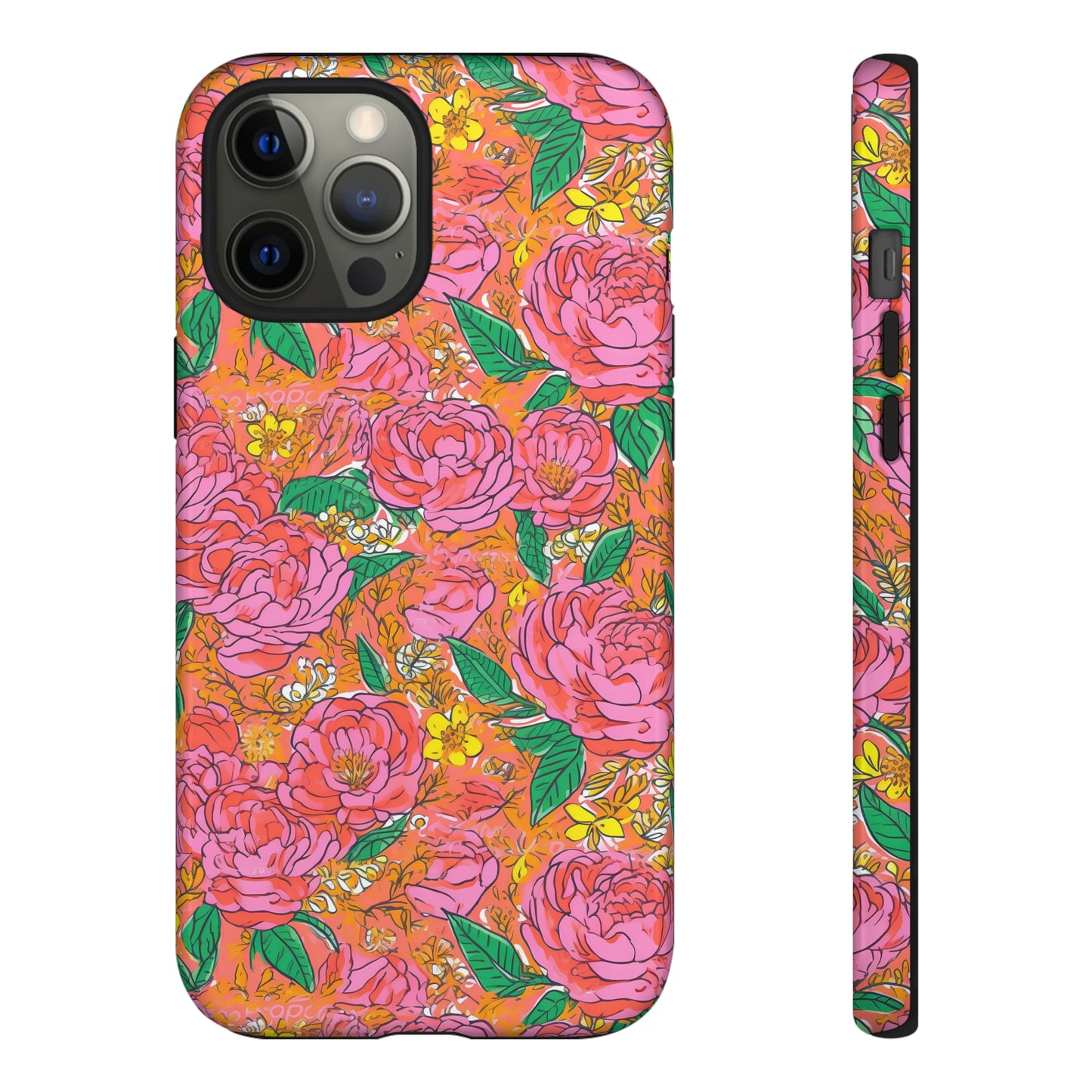 Orange Floral Phone Case