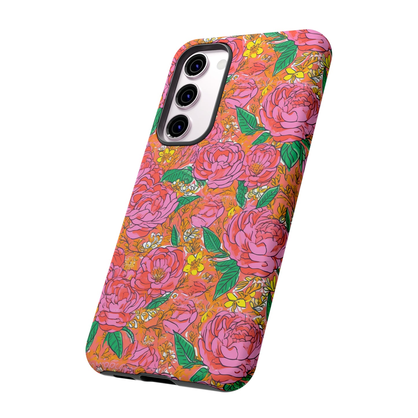 Orange Floral Phone Case