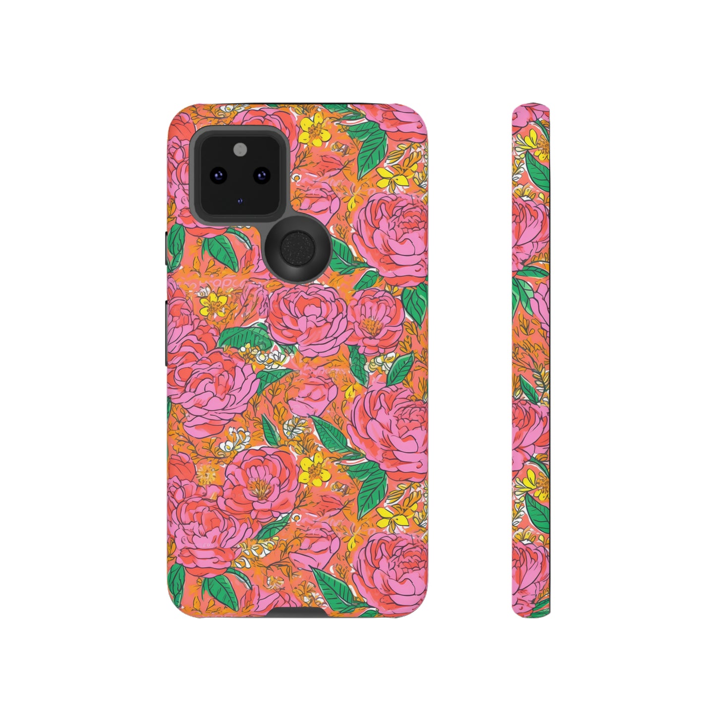 Orange Floral Phone Case