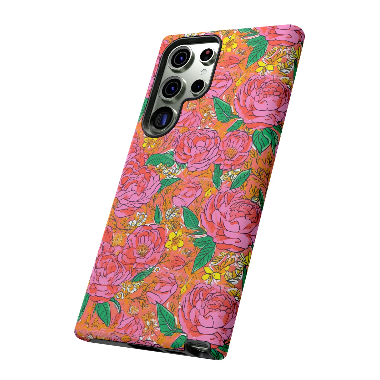 Orange Floral Phone Case