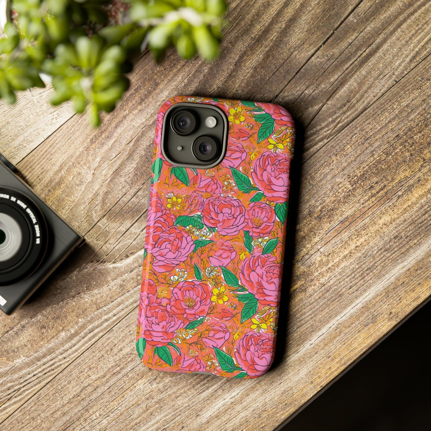 Orange Floral Phone Case