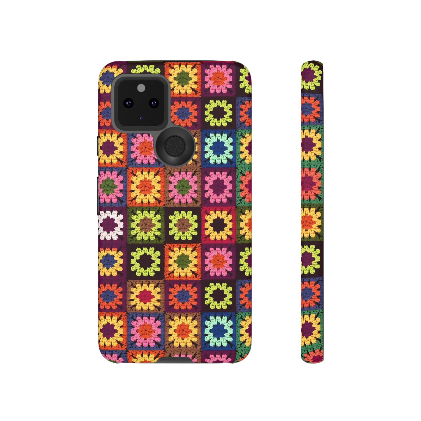 Rainbow Crochet Blanket Granny Sqaure Phone Case