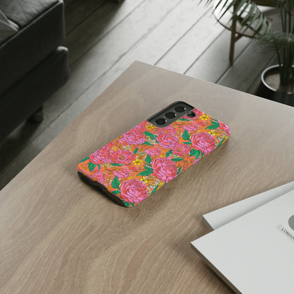 Orange Floral Phone Case