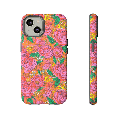 Orange Floral Phone Case