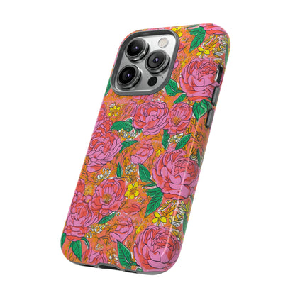 Orange Floral Phone Case