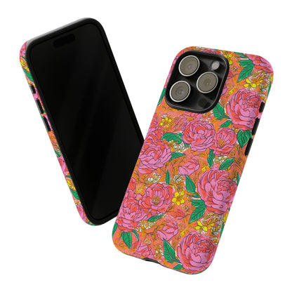 Orange Floral Phone Case