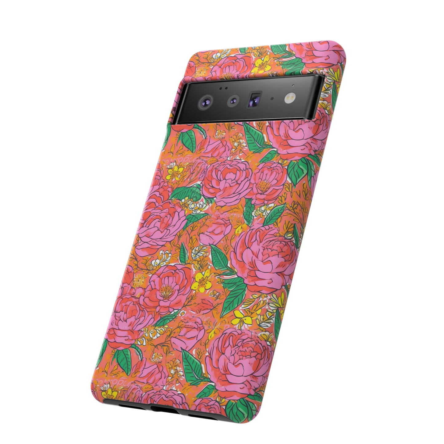 Orange Floral Phone Case