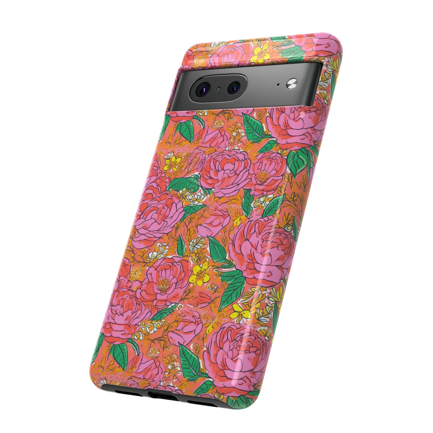 Orange Floral Phone Case