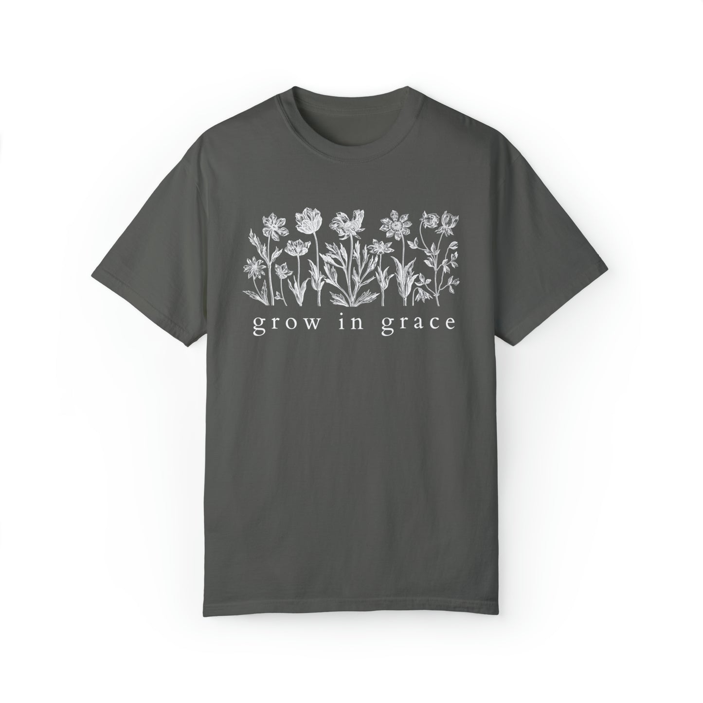 Grow in Grace Comfort Colors Christian Shirt