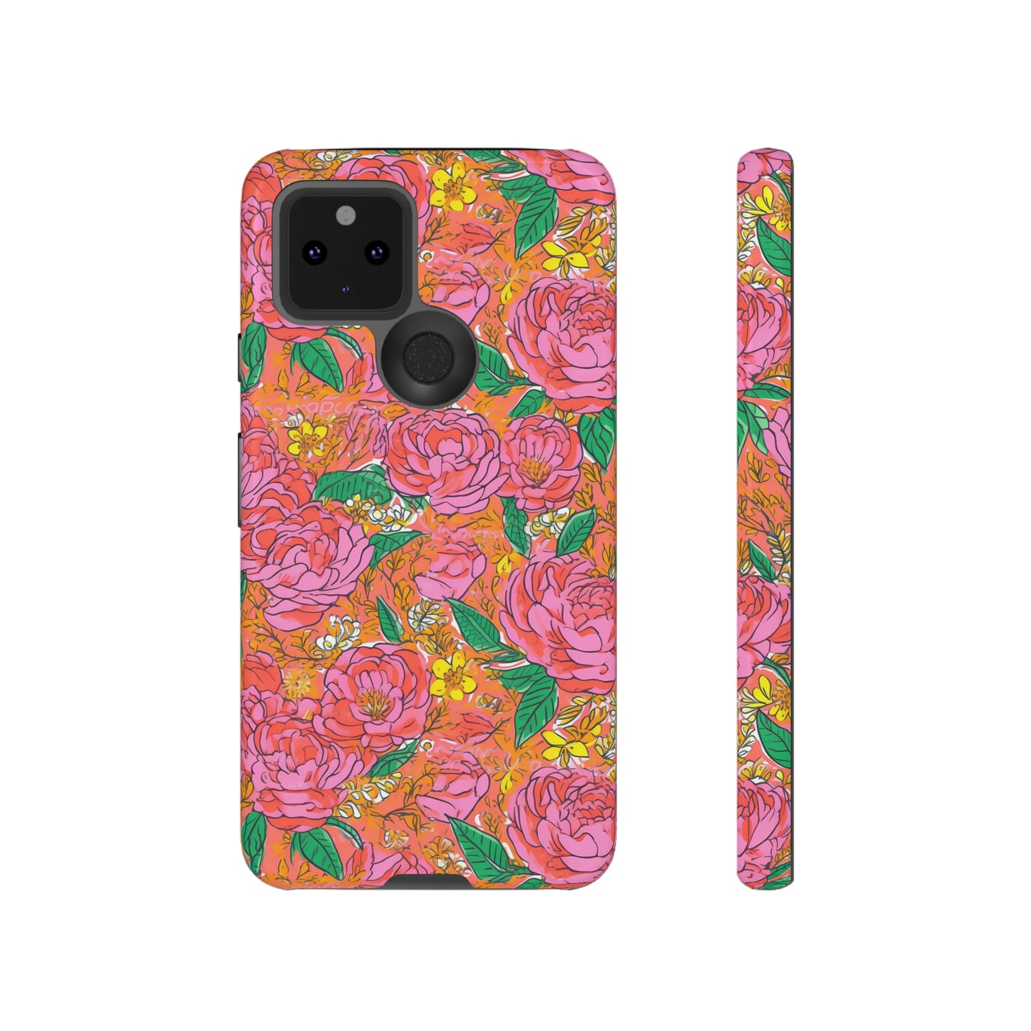 Orange Floral Phone Case