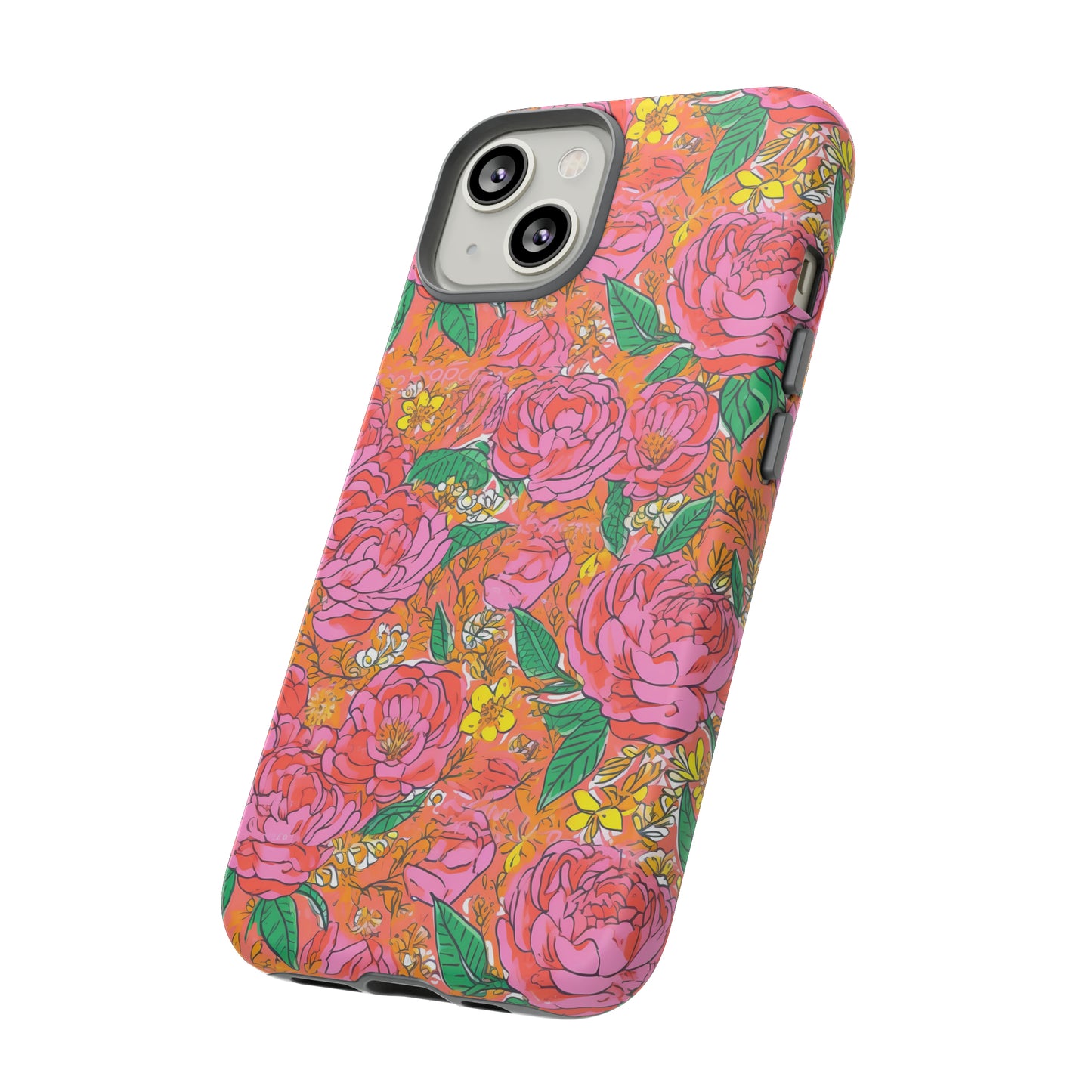 Orange Floral Phone Case