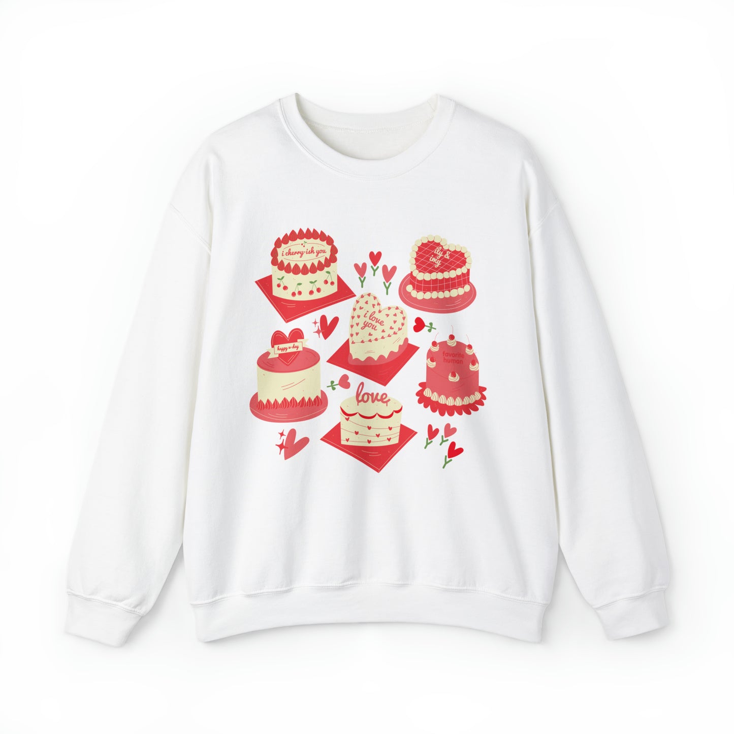 Valentine's Day Heart Cake Sweatshirt