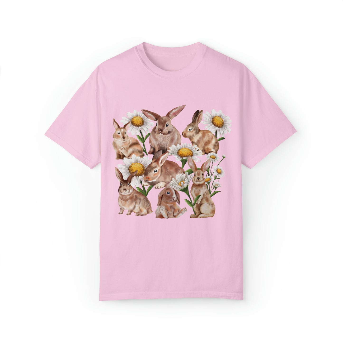 Comfort Colors Floral Rabbit Shirt