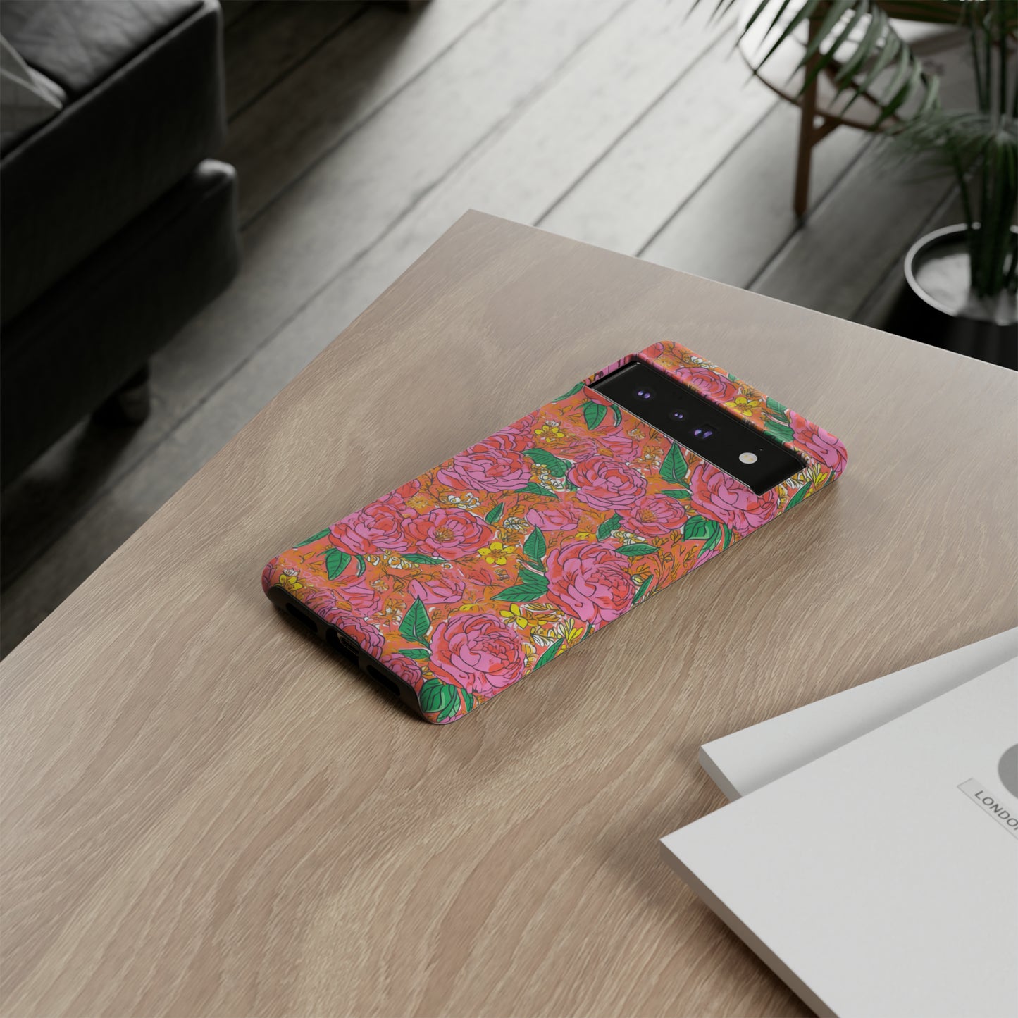 Orange Floral Phone Case