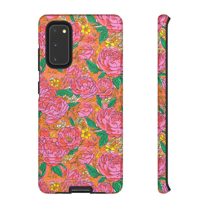 Orange Floral Phone Case