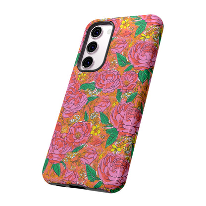 Orange Floral Phone Case