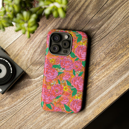 Orange Floral Phone Case