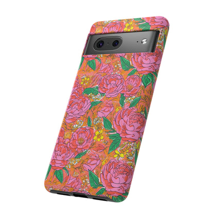 Orange Floral Phone Case