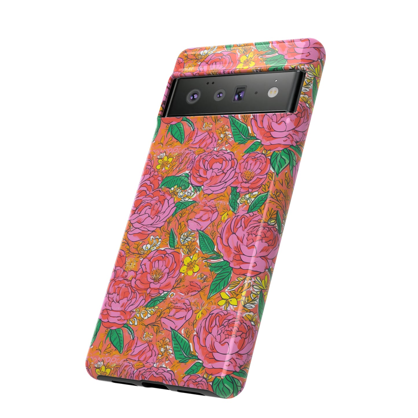 Orange Floral Phone Case