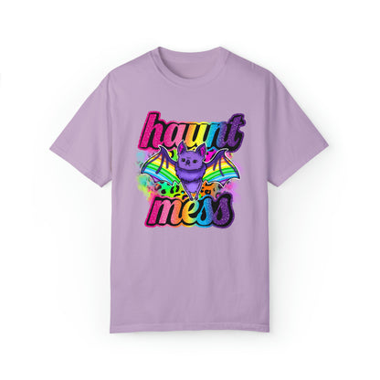 Haunt Mess Rainbow Leopard Bat Shirt