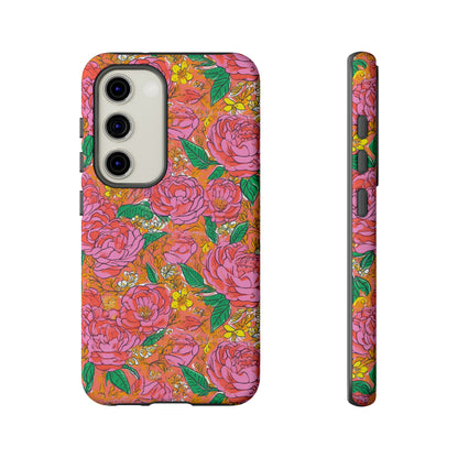 Orange Floral Phone Case