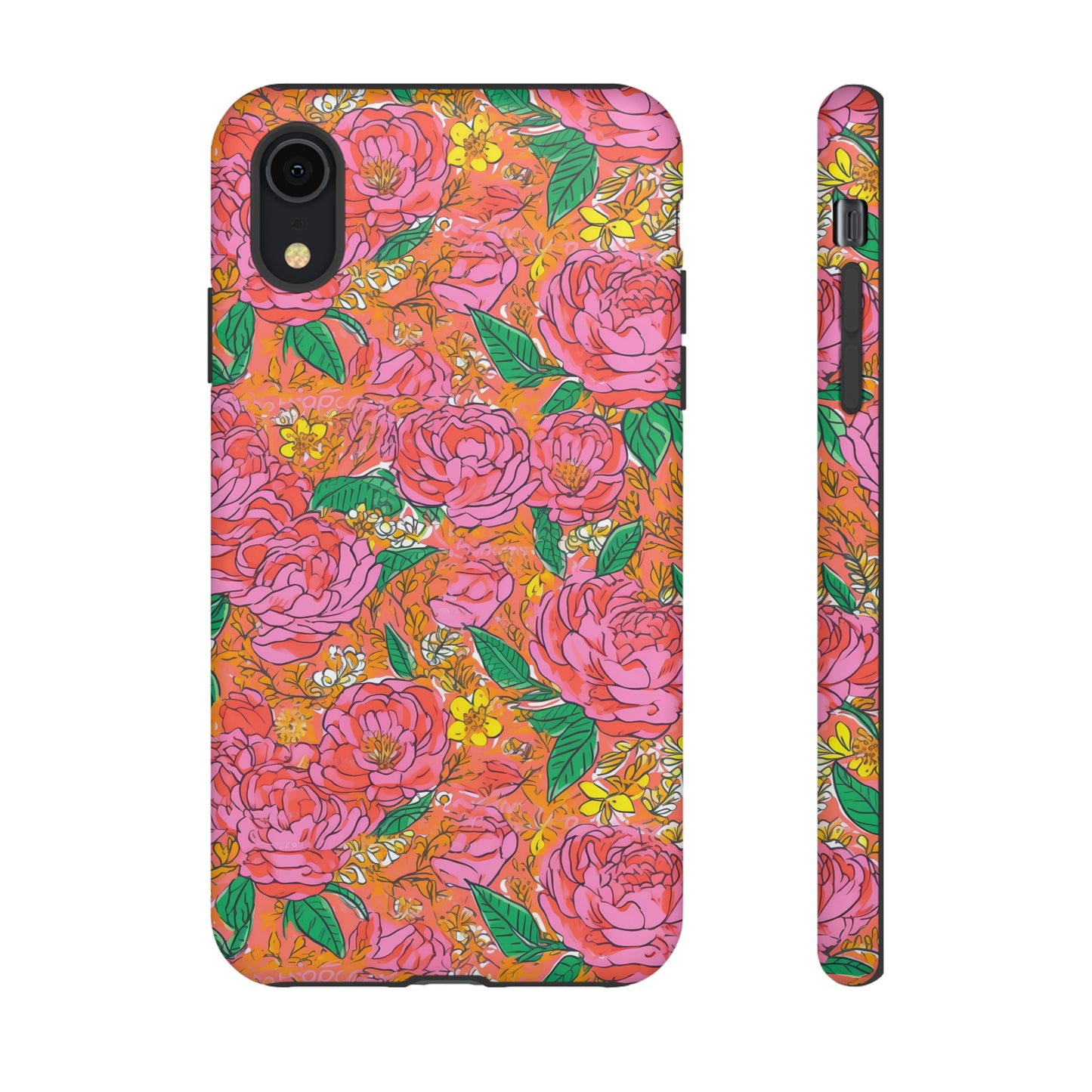 Orange Floral Phone Case