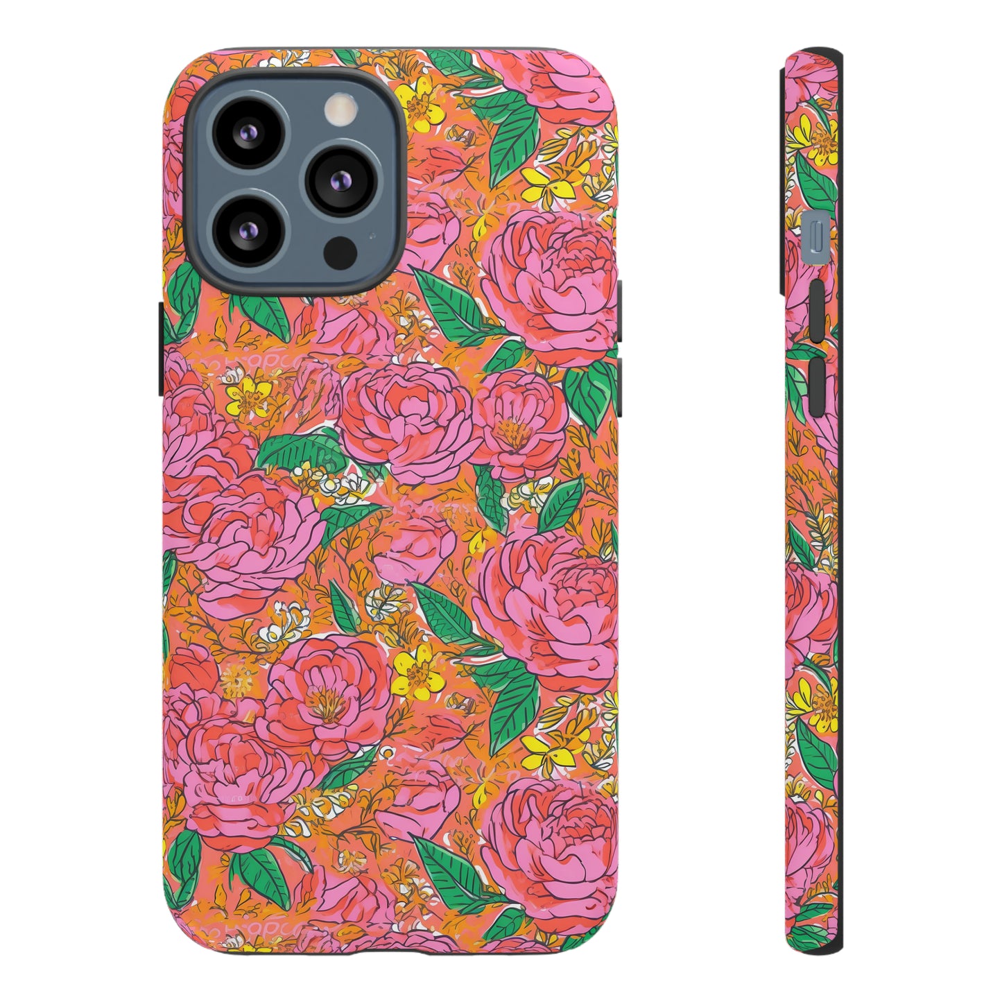 Orange Floral Phone Case