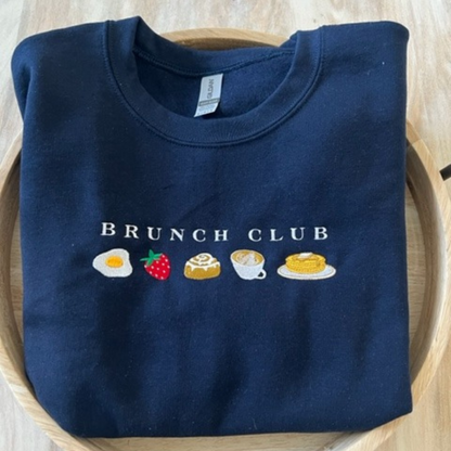 Embroidered Brunch Club Sweatshirt