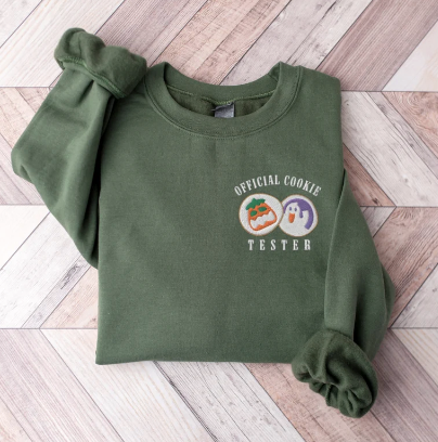 Embroidered Halloween Official Cookie Tester Sweatshirt