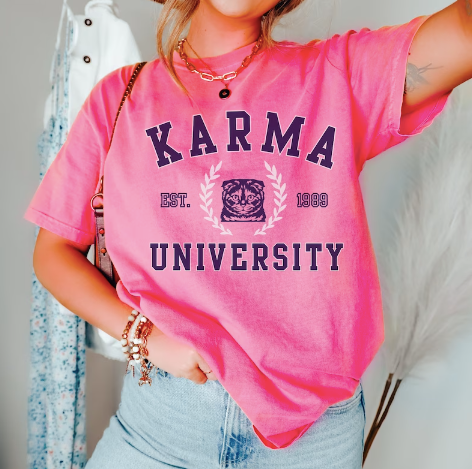 Comfort Colors Karma Cat University Shirt