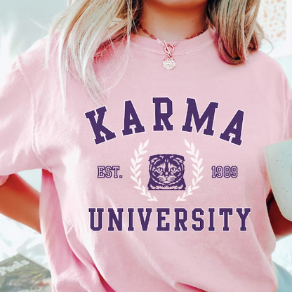 Comfort Colors Karma Cat University Shirt