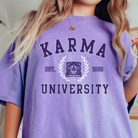 Comfort Colors Karma Cat University Shirt