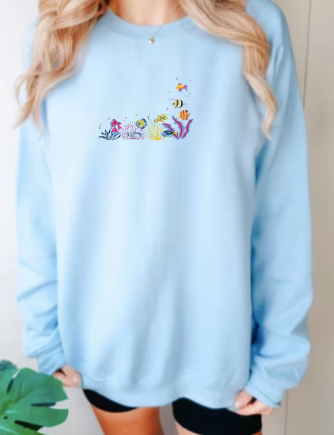 Embroidered Ocean Sweatshirt