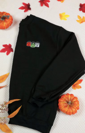 Embroidered Halloween Boo Bucket Crewneck