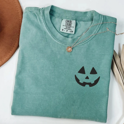 Comfort Colors Embroidered Jack-O-Lantern T-Shirt