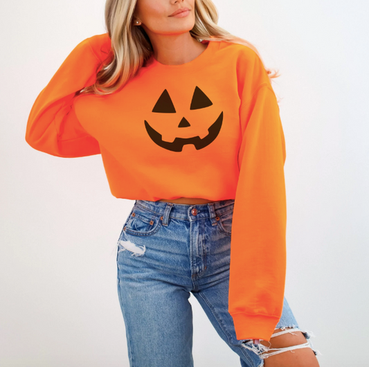 Jack-O-Lantern Face Sweatshirt