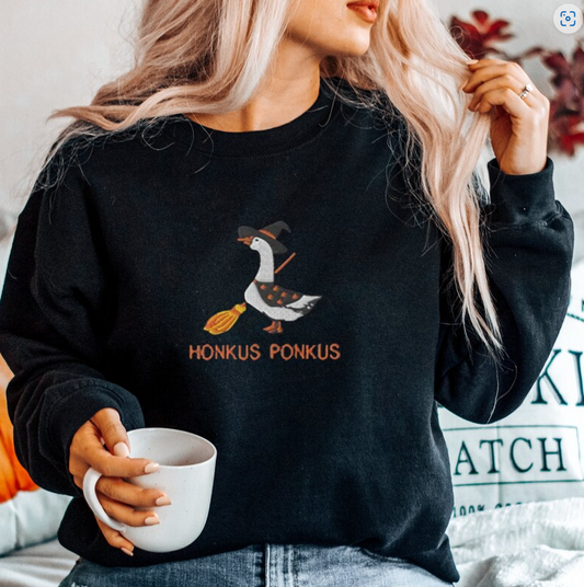 Embroidered Honkus Ponkus Goose Sweatshirt