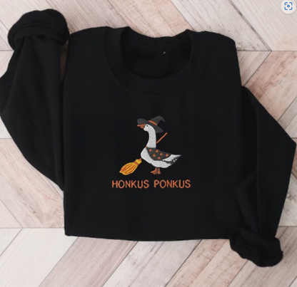 Embroidered Honkus Ponkus Goose Sweatshirt