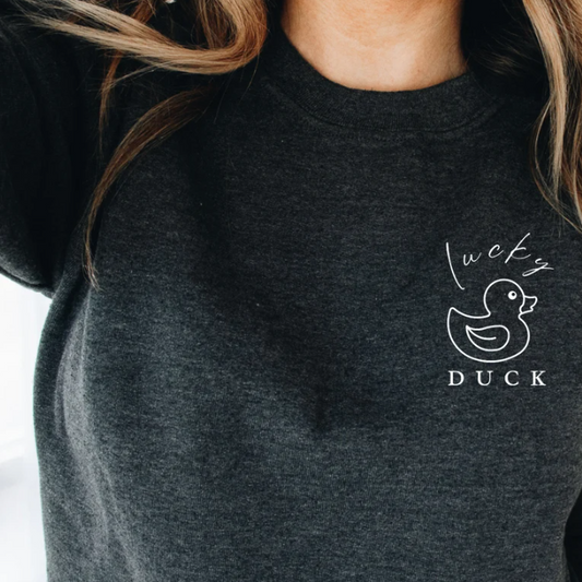 Embroidered Lucky Duck Sweatshirt