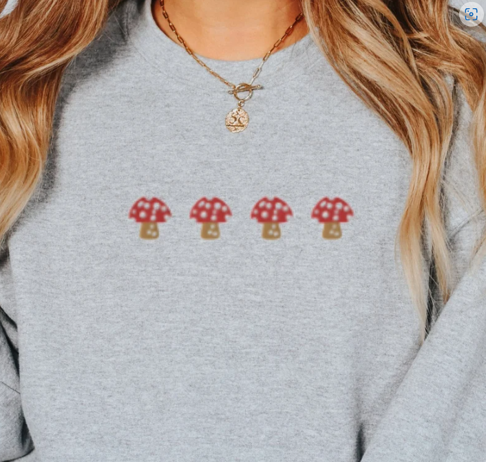 Embroidered Mushroom Sweatshirt