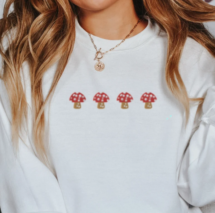 Embroidered Mushroom Sweatshirt