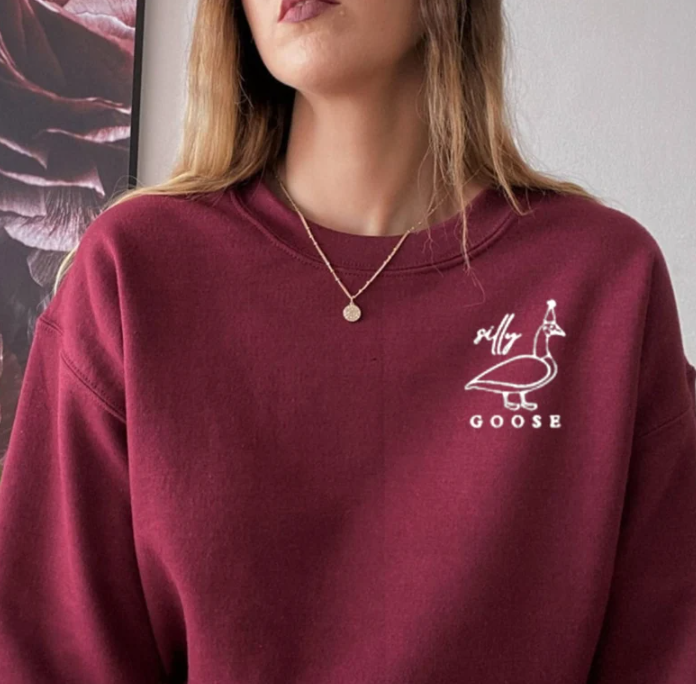 Embroidered Silly Goose Sweatshirt