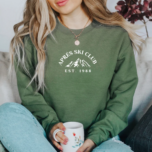 Embroidered Apres Ski Club Sweatshirt