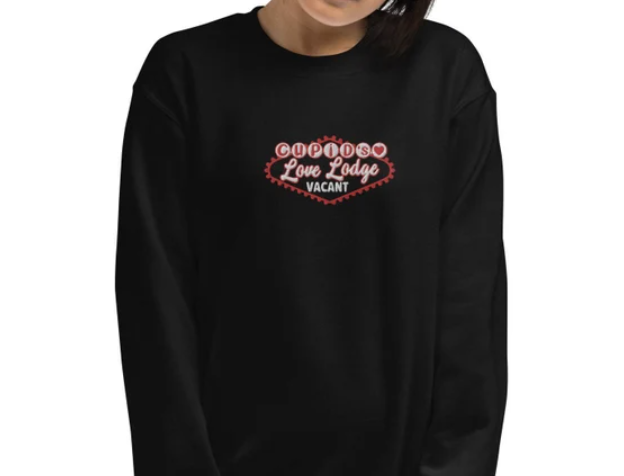 Embroidered Cupids Love Lodge Sweatshirt