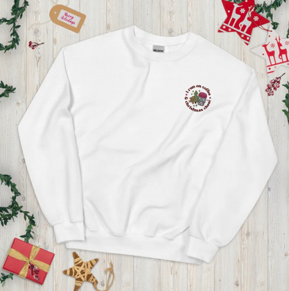 Embroidered Run On Coffee Christmas Sweatshirt