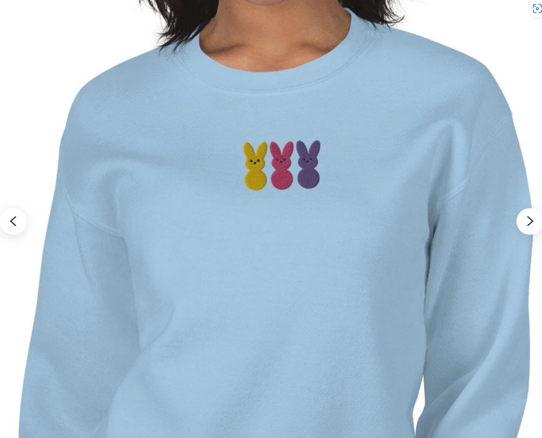 Embroidered Easter Peep Sweatshirt