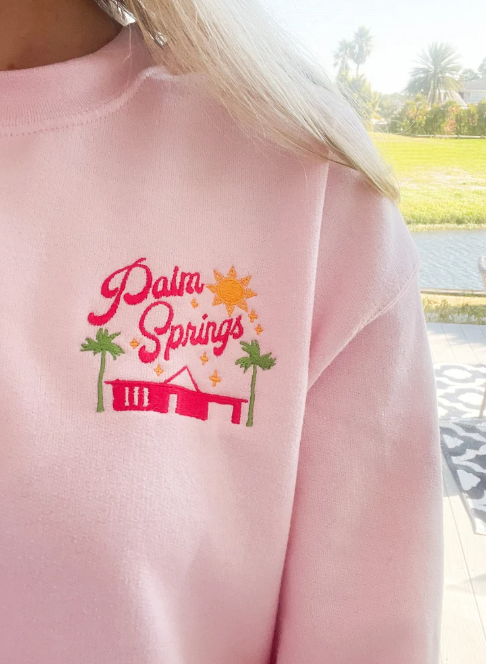 Embroidered Palm Springs Sweatshirt